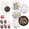 Yinder 5 Set Embroidery Kit for Beginner Starter Kit, Flowers - style: Flowers