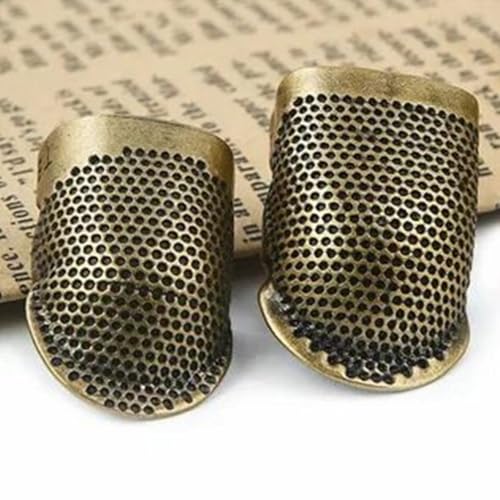 Generic Adjustable Metal Thimble Protector Finger Guard for Quilting, Embroidery, Needlework, DIY Handcraft Projects