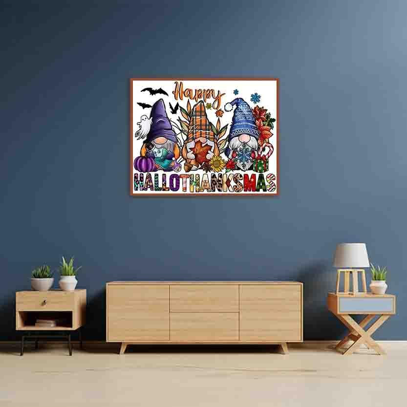 DYAIANGMU Gnome Stamped Cross Stitch Kit for Adults 15.7x11.8 inches - color: Y087