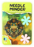 Awesome Pattern Studio Needle Minder Set – Frog Magnetic Needle Minder + 2 Needle Threaders. Enamel Pin for Cross Stitch, Embroidery and Craft - size: Frog Set #1
