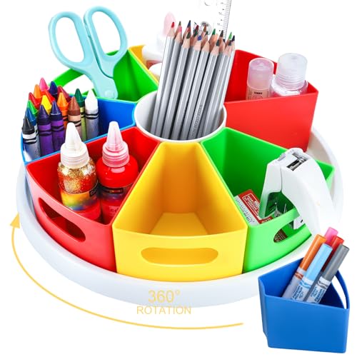 MeCids Rotating Desk Organizer Kids Art Supply Storage and Organization