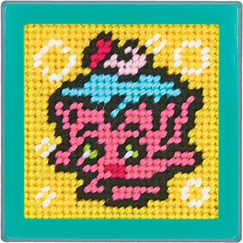 Dimensions Arts and Crafts Cupcake Chic Needlepoint Kit for Beginners, 7'' x 7'' - color: Cupcake Chic