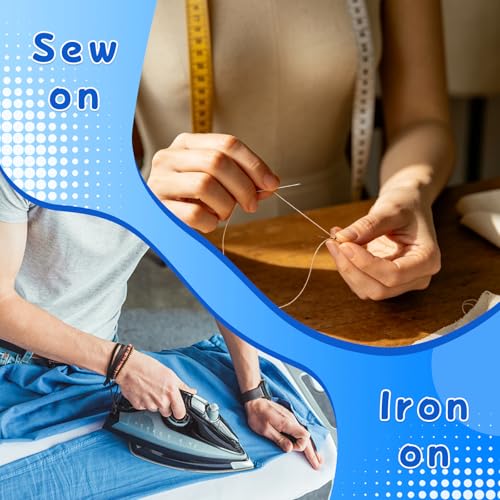 1 inch Blue Iron on Letters Patches, Embroidery Fabric Letters Applique Patch for Clothing, Jackets, Jeans, Hats, Backpacks, Socks, 104pcs - color: Blue, size: 1 inch