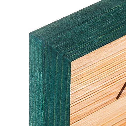 Rustic Wooden Square Picture Frames 8x8 - Set of 2-100% Natural Solid Eco Wood with Real Glass for Wall Mounting and Tabletop Photo Frame - Green - color: Green