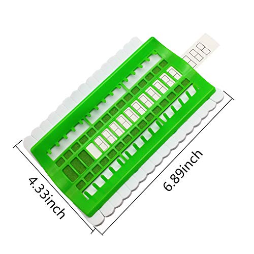 30 Positions Floss Organizer Embroidery Shelf Thread Organizers for Cross Embroidery Thread Holder with 4Pcs Replaceable Paper Card Needle Holder (Green) - color: GREEN