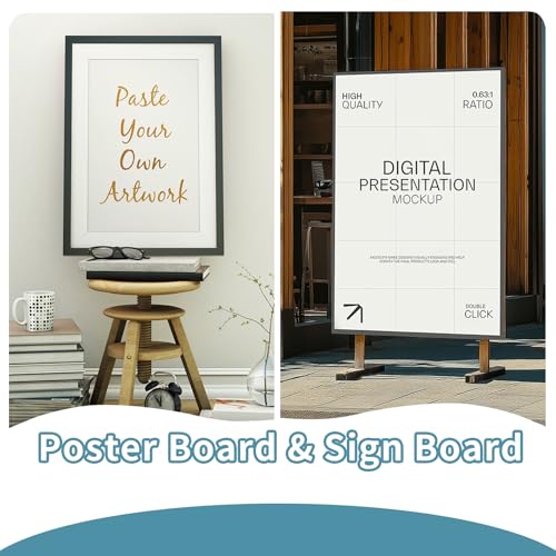 4 Pack Foam Board 27.5" x 39.4", 0.23 Inch Thickness White Poster Board, Double-Sided Acid-Free Foam Core Board, Large Lightweight Foam Boards for Painting, Display, Craft & School Projects - size: 27.5"x39.4"