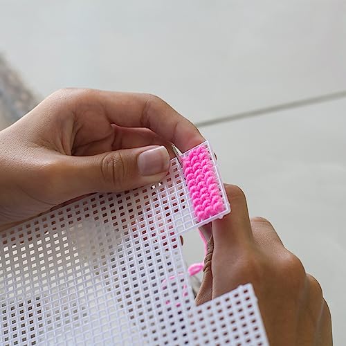 MECCANIXITY Plastic Mesh Canvas Sheet 60x42cm/23.6x16.5inch White Blank Canvas Rectangle 4mm Hole for Embroidery Needlepoint, Knit Crochet Mesh, Pack of 2 - color: White, size: 23.6x16.5inch