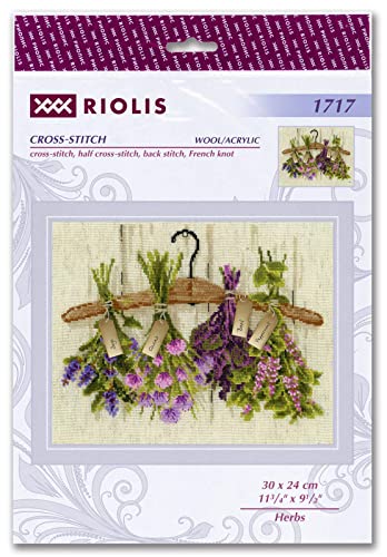 RIOLIS 1717 Herbs Counted Cross Stitch Kit 11.81 x 9.45 in - style: Herbs 1717