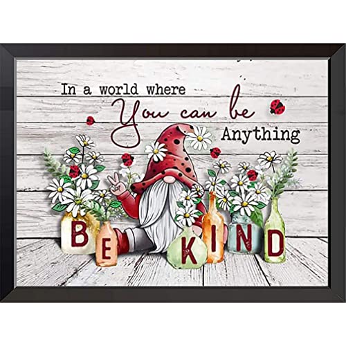 Tiwabb Gnome Flower Stamped Cross Stitch Kits for Adults Beginners - color: Gnome Flower - 105