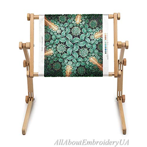Needlework Table and Lap Hands-Free Stand with Adjustable Frame Made of Organic Beech Wood Tapestry Cross Stitch Embroidery Frame Holder (25x32 cm (9.8" х 12.5")) - size: 9.8" х 12.5"