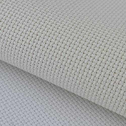 KCS 4/6 pc of 12" x 18" 30cmx45cm 16CT Counted Cotton Aida Cloth Cross Stitch Fabric (Cream+Khaki, 6 pc) - color: Cream+khaki, size: 6 pc