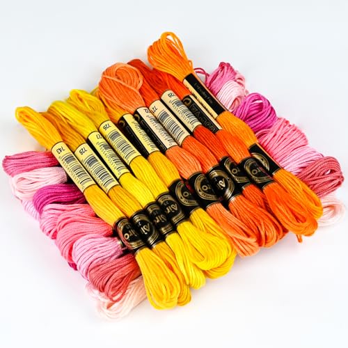 500 Skeins Embroidery Floss - 500 Color Rainbow Cross Stitch Thread, 26.3ft Each Skein Embroidery Polyester-Cotton Thread for Cross Stitch, Embroidery, Craft Floss, Bracelet Making