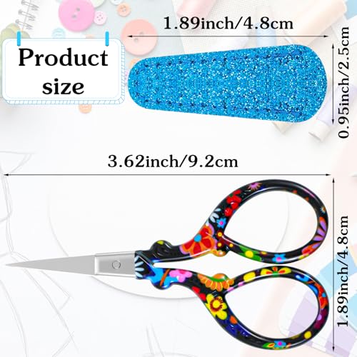 Stork Embroidery Scissors 3.6 Inch Small Sewing Scissors Stainless Steel Sharp Pointed Tip Craft for Embroidery Needlework Thread Cutting DIY Sewing Supplies