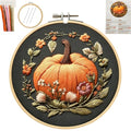 YOUDRN Pumpkin Embroidery Kit for Beginners, Embroidery Kits for Adults - color: Orange Pumpkin