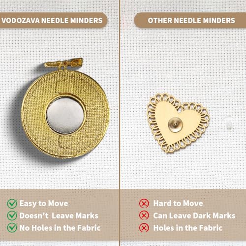 Needle Minder Magnet, Magnetic Needle Minder, Needle Minders Magnetic Cross Stitch Accessories, Magnetic Needle Holder, Life Tree, Butterfly, Cats, Owl, Heart (Gold) - size: Gold
