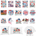 16 Sheets 4th of July Iron on Transfers for T-Shirts - color: Land of the Free