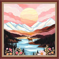 Funchey Counted Cross Stitch Kits for Adults Needlepoint Kits Unprinted Cross Stitching Embroidery Kit 11CT Cross Stitch Supplies&Mountains, Rivers, Sunrise, Elk 18x18 inch - color: DIYCrafts04
