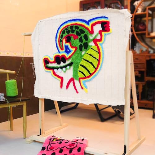 Yarlung Primary Tufting Cloth for Rug Tufting, 83" x 79" Large Overlocking Monks Cloth with Marked Lines, Rug Backing Fabric for Cut/Loop Pile Tufting Gun, Punch Needle