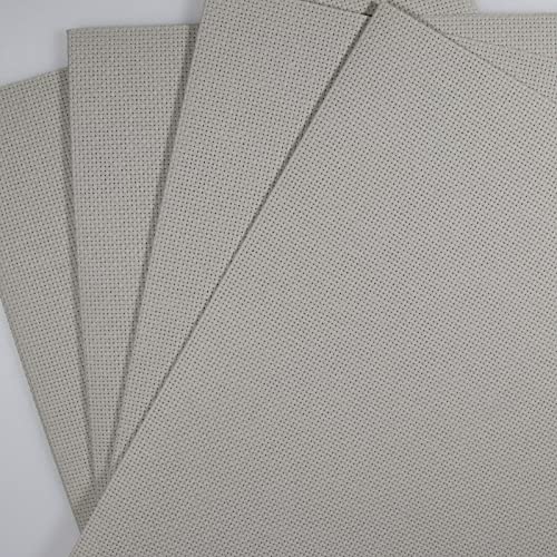 KCS 4 pc of 12" x 18" 14CT Counted Cotton Aida Cloth Cross Stitch Fabric (Pearl Gray vy it) - color: Pearl Gray Vy It