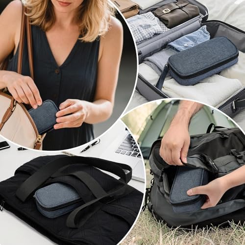 apollo walker Insulin Cooler Travel Case with Ice Packs and Insulation - color: Navy, size: Small