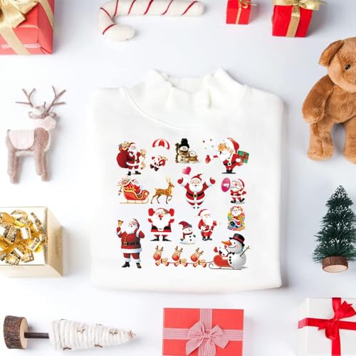 4 Packs Christmas Iron on Patches for T-Shirt Classic Buffalo Plaid Heat Transfer Vinyl HTV Decals Cute Santa Claus Elk Snowman Car Design Iron on Transfer Sticker for Clothing Jacket Pillow DIY Craft - color: P