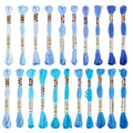 FASHEWELRY 183 Yards Polyester Embroidery Floss Blue Crewel Cross Stitch Threads 1mm 6-Ply Embroidery Thread Bulk for Sewing Bracelet Making Knitting Art Crafts Supply - color: Blue, size: 1mm