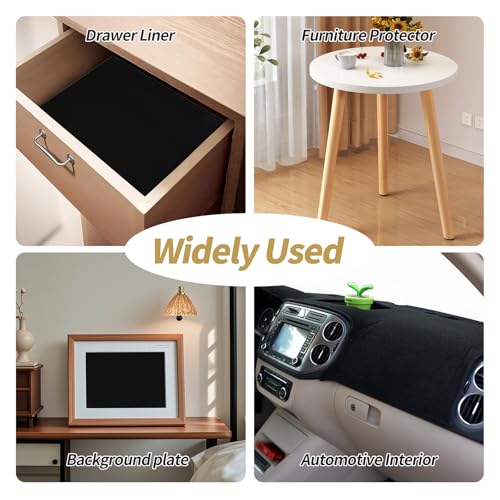 10PCS Black Felt Sheets with Self-Adhesive Backing,Soft Felt Fabric, Durable and Wear-Resistant for Crafts, Jewelry Box Lining, Home Décor, and DIY Projects (8.3"x11.8") - size: 10 PCS
