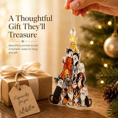 Dog Christmas Ornaments 2026, Cute Dog Ornament, Dog Lover Gifts for Women - color: Dog Tree 3