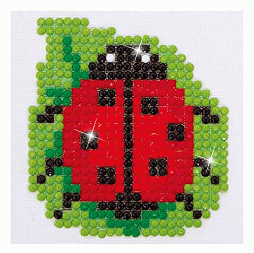 DIAMOND DOTZ Lady Luck Ladybug Diamond Painting Kit for Adults with Gems - size: 1.1811 x 5.11811 x 5.90551
