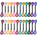 24 Skeins Metallic Embroidery Thread, Multicolor Embroidery Floss Friendship Bracelet String Rainbow Needlework Supplies Cross Stitch Embroidery Thread for DIY Bracelets Sewing Crafts Making
