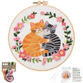 Nuberlic Cat Embroidery Kit for Beginners Adults - color: CAT