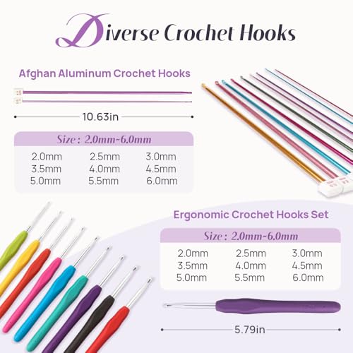 Lewhoo Crochet Kits for Beginner Adults, All Inclusive Crochet Set - color: Purple