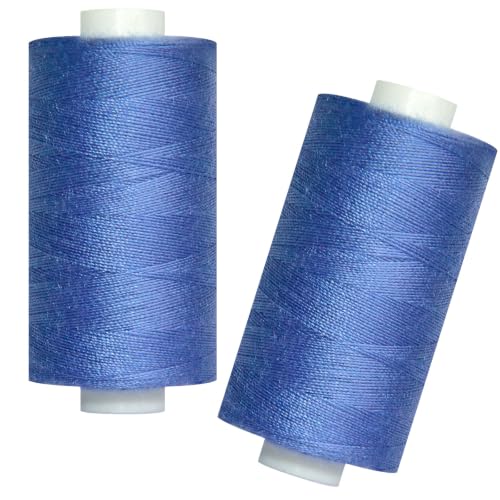 All Purpose Polyester Sewing Thread-2 Spools for Hand and Machine Sewing(Indigo Blue) - color: Indigo Blue