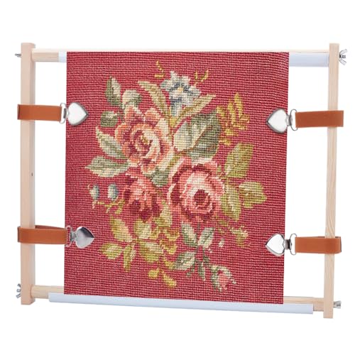 FREEBLOSS 12Pcs Canvas Stretch Clip for Cross Stitch Universal Cross Stitch Side Clip Hand Embroidery Scroll Rod Side Tension Clip Needlepoint Stretcher Bars Tension Clip for Needlework Supplies