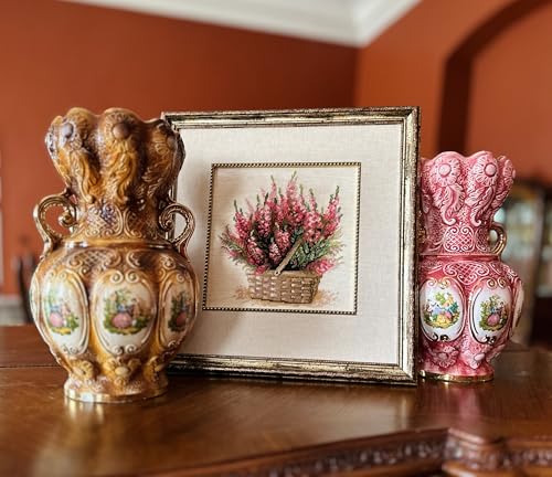 RIOLIS - Scottish Heather 1324, Cross Stitch Kits 9.75"x9.75", Cross Stitch Kits for Adults, Counted Cross Stitch Kits, Embroidery Kit for Beginners & Advanced, Floral Crossstitching Kits