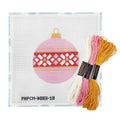 Howie's Needlepoint Bauble Needlepoint Kits for Adults & Beginners, 18 Mesh Printed Needlepoint Canvas, Stamped Patterns Canvas Starter Kits(Pink Bauble,4"x 4") - color: Pink Bauble