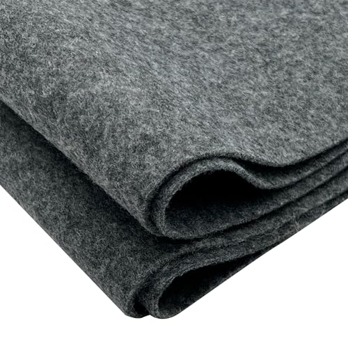 EOVEA | Acrylic Felt Fabric by The Yard | 72" Wide | 1.6mm Thick | Soft & Durable Non-Fraying Felt | for DIY Crafts, Sewing, Upholstery, Costumes & Padding(Charcoal, One Yard) - color: Charcoal, size: 1 Yard