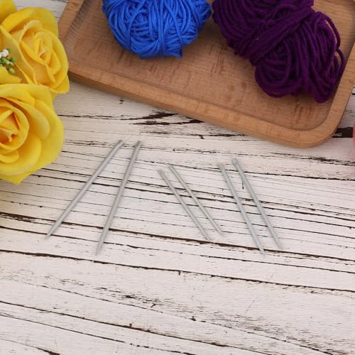 6pcs Wool Needles, Nylon Thread Rope Threader Large Eye Aluminium Finishing Tapestry Hand Weaving Sweater Tools Supplies Accessories for Sewing Knitting Crochet Yarn Embroidery