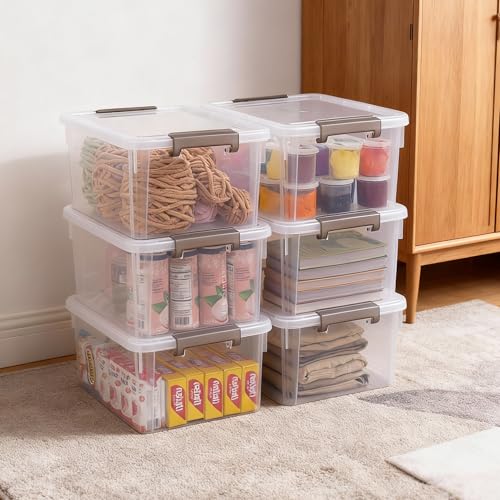 Citylife 17 QT Clear Storage Bins with Lids 1 Pack Plastic Storage Bins - size: 1 Pack-17QT-N