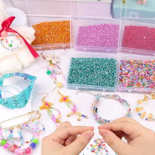 6000pcs Green Bugle Beads Bulk, Embroidery Tube Short Beads for Jewelry Making, Bracelet,Necklaces Supplies,Craft DIY(3x2mm) - color: Light green