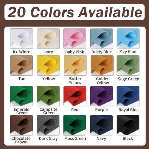 Chocolate Brown Fabric Sheet 36" X 36", 1.4mm Thick Large Soft Durable Flexible Craft Felt by The Yard, Nonwoven Fabric for DIY Sewing, Arts and Crafts, Decoration Projects - color: Chocolate Brown, size: Cut by the yard