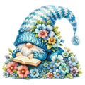 Gnome Stamped Cross Stitch Kits - Counted Cross Stitch Kits for Beginners Adults Needlepoint Cross-Stitch Patterns Dimensions Needlecrafts Embroidery Kits Arts and Crafts13.8inX13.8in - color: Cross Stitch-0331-2