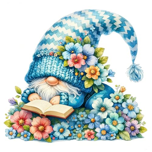 Gnome Stamped Cross Stitch Kits - Counted Cross Stitch Kits for Beginners Adults Needlepoint Cross-Stitch Patterns Dimensions Needlecrafts Embroidery Kits Arts and Crafts13.8inX13.8in - color: Cross Stitch-0331-2