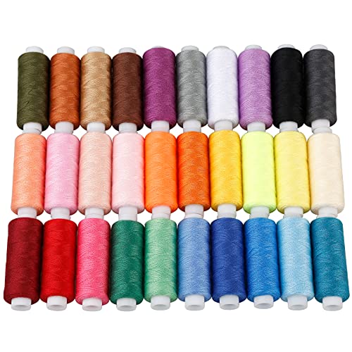 CiaraQ Sewing Thread Kit, 30 Colors Polyester 250 Yards per Spool