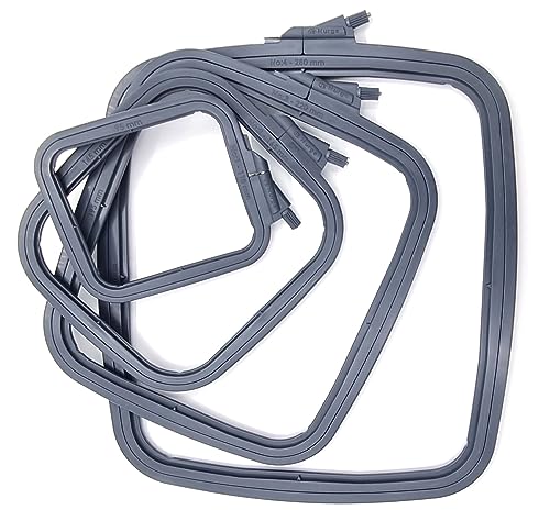 Nurge Square Embroidery Hoop - Plastic Cross Stitch Frame for Needlepoint & Embroidery - Adjustable Craft Hoop - Anthracite - No:3 (Medium) - color: Anthracite, size: No:3 (Medium)