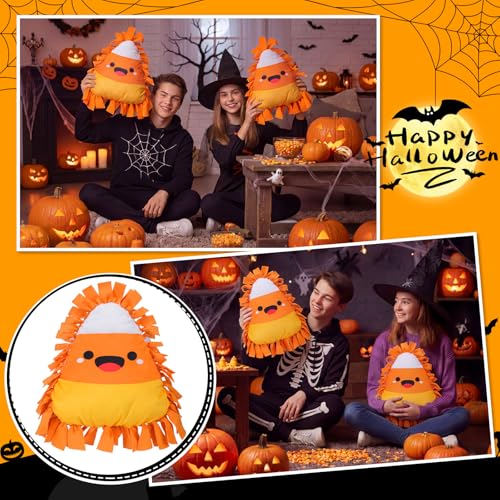 Weysat 6 Sets Halloween Candy Corn Tied Pillow DIY Craft Kit - style: Halloween Candy