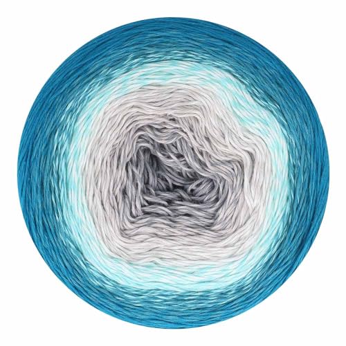 Scheepjes Cotton Whirl Gradient Yarn, 1094yd, 224g, 100% Cotton, 1 Skein - color: 706 Blueberry Frost
