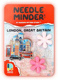 Awesome Pattern Studio Needle Minder Set – London Magnetic Needle Minder + 2 Needle Threaders. Enamel Pin for Cross Stitch, Embroidery and Craft - size: London Set #1