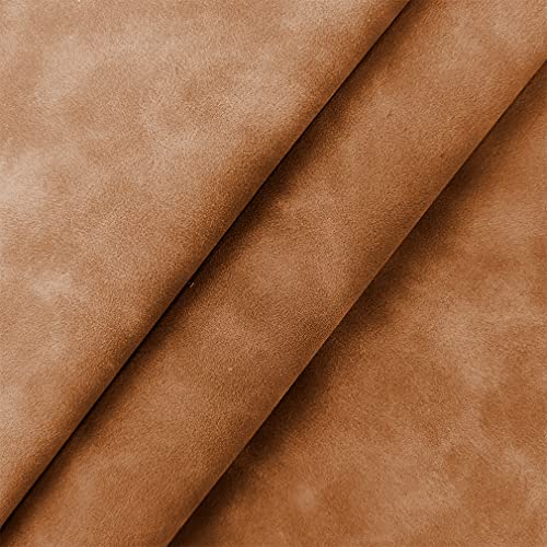 Brown Soft Faux Suede Fabric 30x135cm Synthetic Faux Leather Frosted Leatherette for Home Chair Furniture DIY Accessories - color: Brown