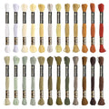 24 Skeins Embroidery Cotton Floss is 100% Egyptian Long Fiber Cotton of 8.75yds Each Cotton Cross Stitch Thread for Hand Embroidery DIY Creation and Friendship Bracelet String (Autumn-Winter Series) - color: Autumn-Winter Series